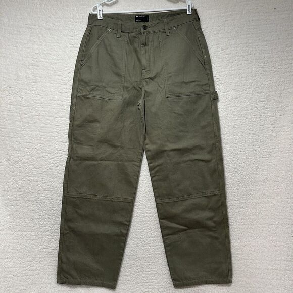 Asos Men's Carpenter Military Green Baggy Jeans Size‎ 32W 32L - Picture 1 of 12